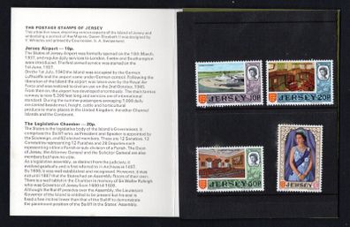 1971-4 Jersey Pictorial Postage Stamps Definitive Issue of High Value Decimal Stamps Presentation Pack