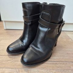 Black leather boots