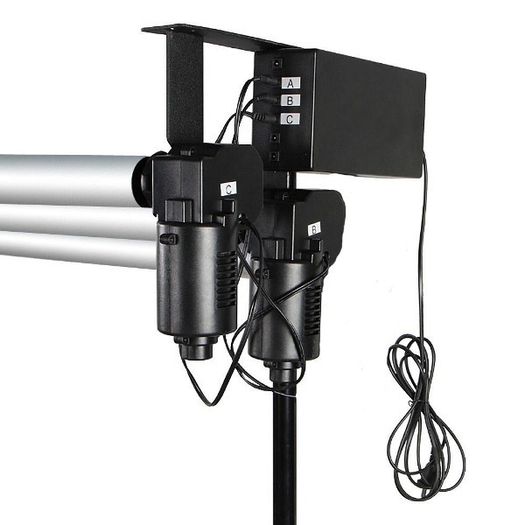2 x Wall Mounted Motorized Support System Wall or Stand for 2 backgrounds