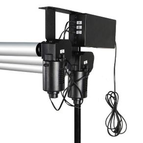 2 x Wall Mounted Motorized Support System Wall or Stand for 2 backgrounds