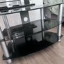 Black glass tv stand Image 2