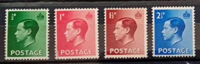 Great Britain 1937 Edw VIII Definitives