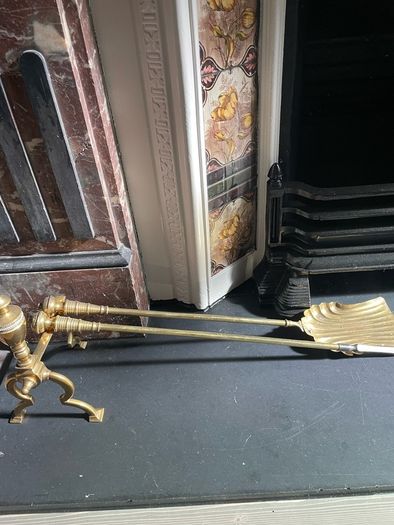 Brass fire irons