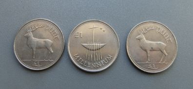 3 x Pound Coins
