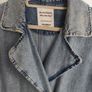 Long denim trench coat Image 3