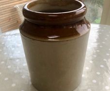 Vintage stoneware storage jar