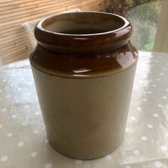 Vintage stoneware storage jar