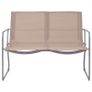 4 Piece Garden Lounge Set Fabric & Steel Taupe Image 2