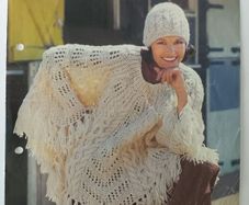 Knitting Pattern - Poncho & Hat - Chunky Yarn