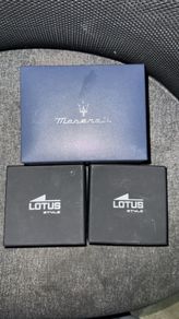 2 unworn 24k gold Cuban Lotus chains Gold Maserati watch unworn