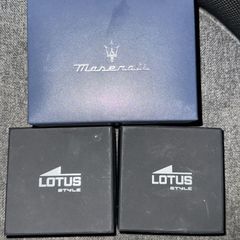 2 unworn 24k gold Cuban Lotus chains Gold Maserati watch unworn