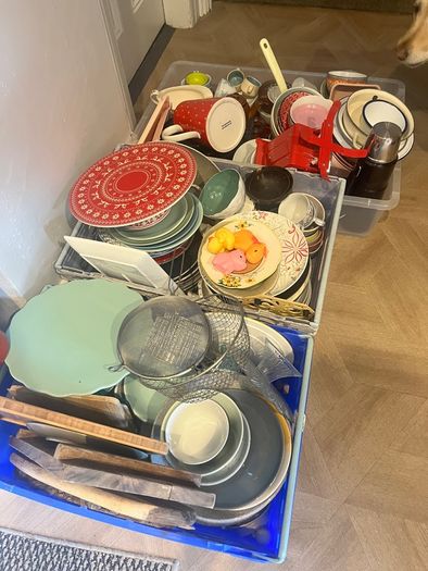 Job Lot of Food Photography Props: Plates, Boards, Cake Stands, Crockery
