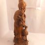 Antique Chinese Rose Wood  Figurine Hand carved sculpture great gift present display decor art deco bird old man Image 4