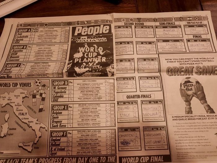 Italia 1990 pre tournament 16 page World Cup special (People World Cup Special June 10, 1990)