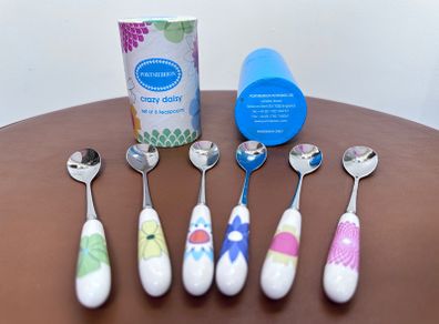 Portmeirion Set Of Six Teaspoon Crazy Daisy