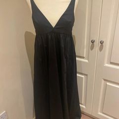 Zara black cotton dress size 8 - pockets - new