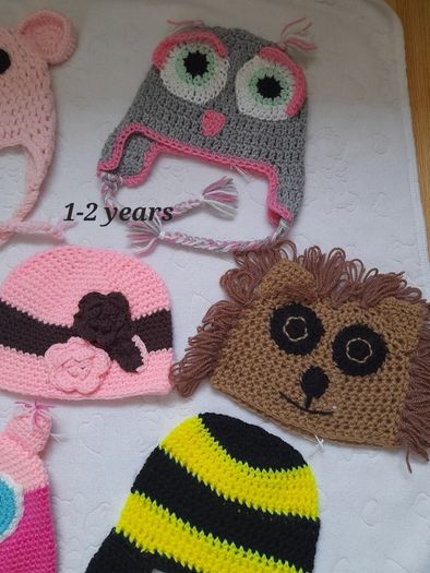 Handmade baby/children's hats 1-2 years
