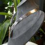 Modern Sterling Silver & Mother-of-Pearl Torque Necklace, 56.5g Image 4