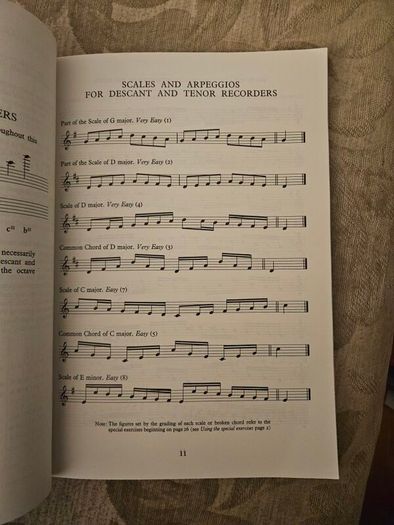 Scales Arpeggios And Exercises For The Recorder. By Margaret And Robert Donington.  First Edition Paperback In Good Condition.  See Photos For Same.
