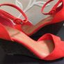 Size 5 Orange Suede Leather Wedges by Next Image 3