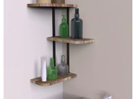 main image for ad BRAND NEW Rustic Industrial Wood Shelf Wall Mount Corner Rack Display Decor Organizer for Bedroom Kitchen Bathroom