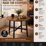Round Black Dining Table Modern Industrial Kitchen & Dining Room Table 80cm Image 2