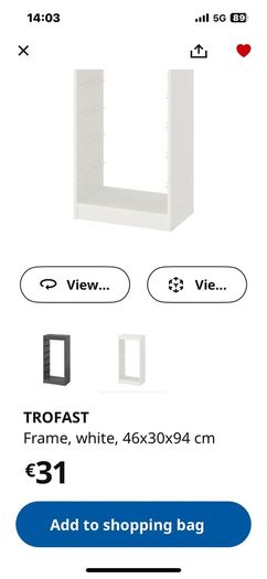 Trofast unit no boxes