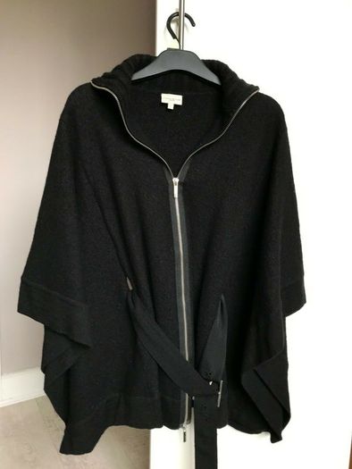 KAREN MILLEN Black Cardigan For Everyday Wear 100% Wool Size 1 UK 8-10