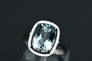 Vintage 1970s Aquamarine Solitaire Ring