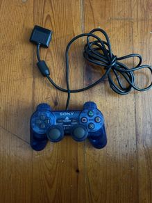 Translucent Blue ps2 DualShock 2 controller