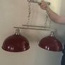 Double Red Light Kitchen Pendant Image 8