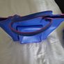 Blue shoulder Handbag with pink trim NEW Image 3