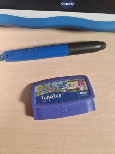 VTECH INNOTAB MAX kids learning tablet console blue with pen and one game cartridge