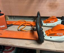 stihl AP battery hedge trimmers,petrol kombi and blower
