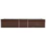 Garden Raised Bed Galvanised Steel 400x80x45 cm Brown Image 6