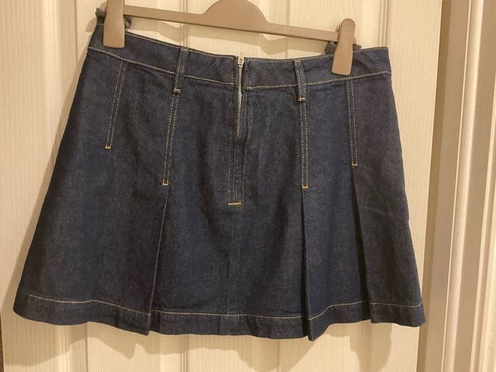New denim pleated mini skirt MARKS AND SPENSERS