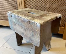Vintage Kilrane Technical School, Wexford Pine stool