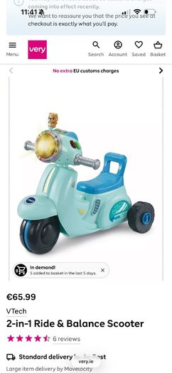 vtech 2 in 1 ride and balance scooter