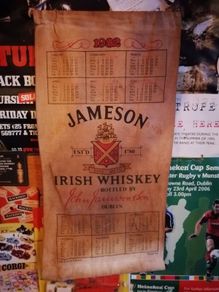 Jameson 1982 cloth hanging calendar