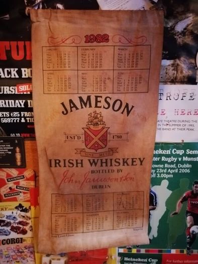 Jameson 1982 cloth hanging calendar