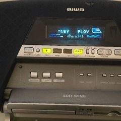 Aiwa CSD-MD5 Very Rare iconic fully functional Minidisc Recorder/CD/FM Boombox with original Remote control.