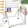 Gymnastics bars Sets, Foldable Gymnastic bar a 5 Heights Adjustable Gym bar for kids from 3 to 12, ideal Indoor Outdoor gymnastics equipment, 62" (Steel/Fiberglass) Gymnastics bar kids set Image 2
