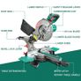 BRAND NEW Miter Saw 1500W HYCHIKA Woodworking Electric Saw 230mm Cutting Width with Cutting Edges Laser Quick Adjustment Table Saw Tools Image 3