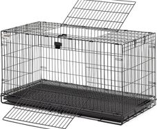 Pets Medium Wabbitat Rabbit Cage, Grid Mesh Floor, Removable Tray, Top & Front Door Access, Rust Resistant Finish, No Tools Required
