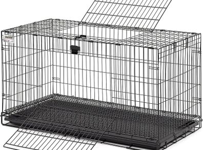 Pets Medium Wabbitat Rabbit Cage, Grid Mesh Floor, Removable Tray, Top & Front Door Access, Rust Resistant Finish, No Tools Required
