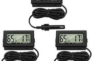 FREE EXPRESS SHIPPING Digital Thermometer Hygrometer with Probe Thermometers Temperature Humidity Gauge Meter for Reptile Incubator Poultry Office Living Room 3PCS