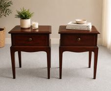 Stag Mahogany Bedside Leggy Tables