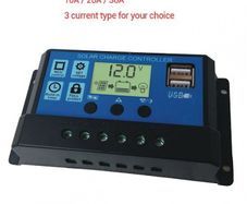 12V/24V 10A Solar Panel Battery Charge Controller with Dual USB - PWM Intelligent Regulator