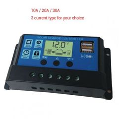 12V/24V 10A Solar Panel Battery Charge Controller with Dual USB - PWM Intelligent Regulator