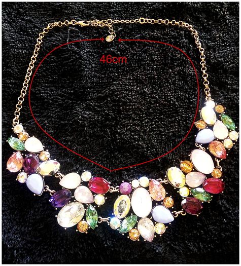 Crystal Inspired Multicoloured Choker Style Necklace
